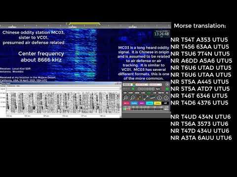 Shortwave oddity station, Chinese MC03,  broken transmitter, 8666 kHz, 19 April, 2021, 1323 UTC