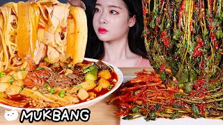 ASMR * CHINESE SPICY HOT POT MALATANG 🔥 HOMEMADE CORIANDER KIMCHI (  RECIPE) MUKBANG Eating Show