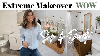 Shop & Decorate With Me / Extreme Bathroom Makeover / Huge Transformation