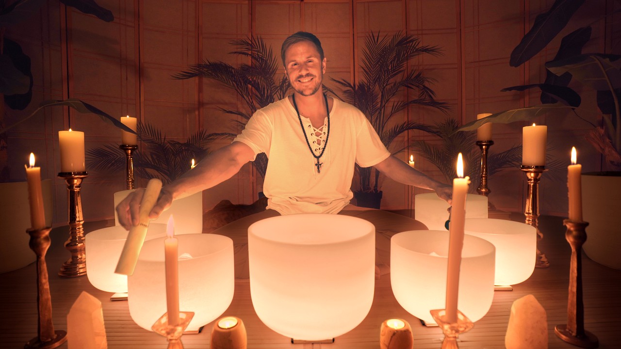 Rain + Crystal Singing Bowls