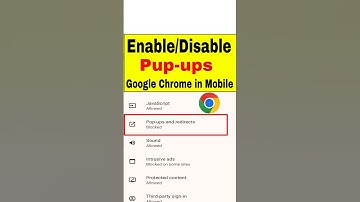 Pop up Enable/Disable in Google Chrome | Mobile Chrome me Popup Kaise Allow/Block kare #shorts