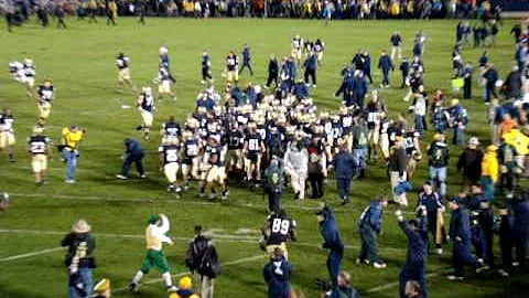 Notre Dame Washington 2009 final play, knock-out hit