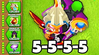 What Does A 5-5-5-5 WIZARD Look Like (Bloons TD 6)