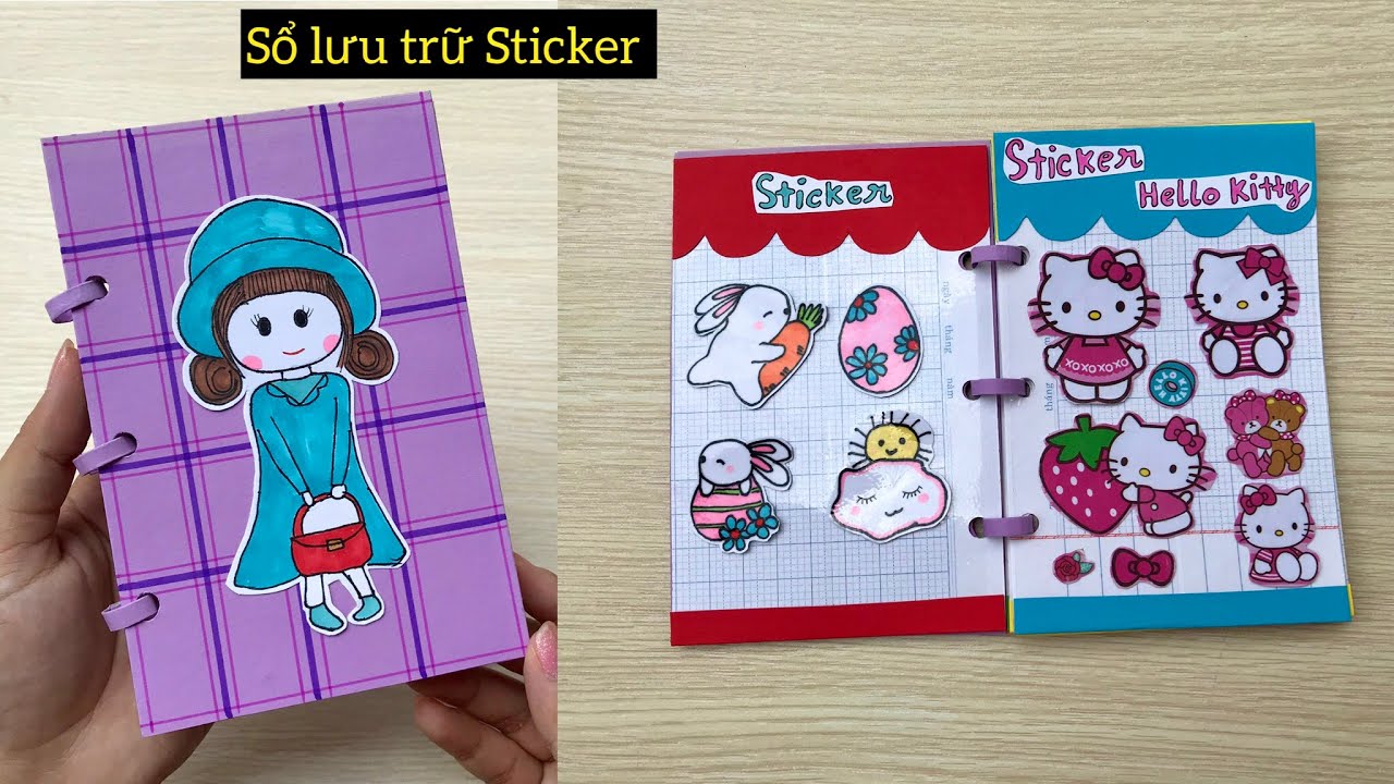 (452) Cách Làm Sổ Lưu Trữ Sticker - YouTube