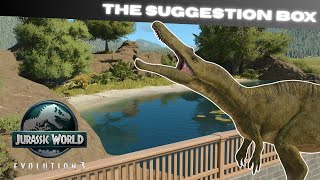 Suchomimus Enclosure based on Crocodile Enclosures | The Suggestion Box | Jurassic World Evolution 3