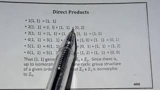 #43 MTH633 Group Theory (Direct Products , Cyclic Products)