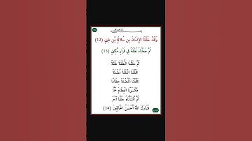 سورة المؤمنون - سورة 23 - اية 14-12