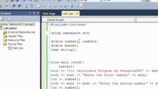 C++ Calculator Tutorial Part 2 Summary