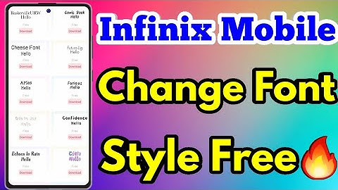 How To Change Font Style in Infinix Mobile | How To Download Font Style in Infinix Mobile