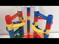 Marble Run Play No.34 マーブルランレースASMR☆HABA木製ロング カタカタスロープ & ダンプトラック