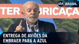 Lula participa da entrega de aviões da Embraer para a Azul | SBT Brasil (26/04/24)