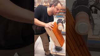 Sanding Log Drums at Schlagwerk