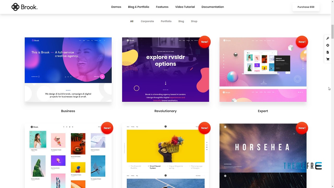 Brook - Creative Multipurpose WordPress Theme Thane Nickolas - YouTube