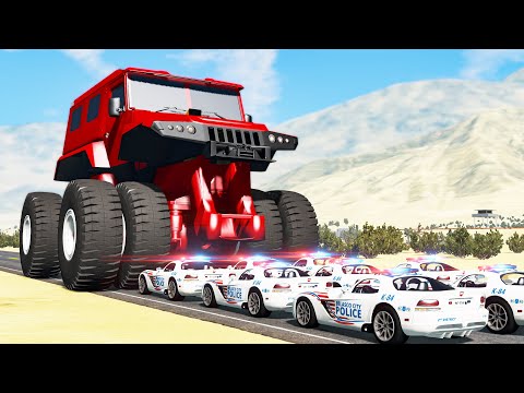 Giants Machines Crushes Cars #13 - Beamng drive