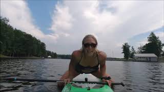 In-water start for SUP sprint.   Video resources - APP World tours