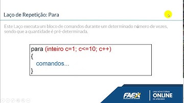 Algoritmo e Lógica de Programação - Aula 4 Fase 2 - Laço de Repetição PARA