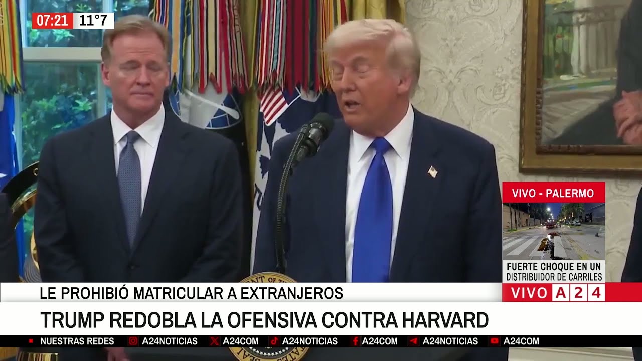 DONALD TRUMP redobla la ofensiva contra HARVARD