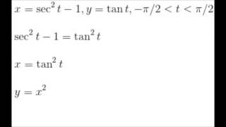 parametric to cartesian conversion with sec tan