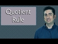 Understanding the Quotient Rule in Calculus