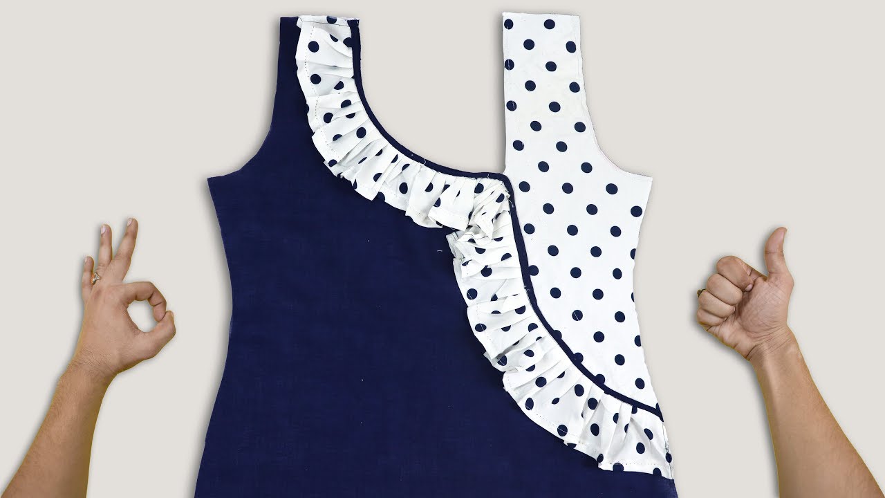 Latest Neck Design with Frill Work YouTube