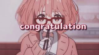 Congratulation edit