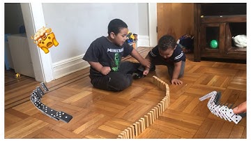 Kids create the domino effect with Jenga blocks, fun videos for kids