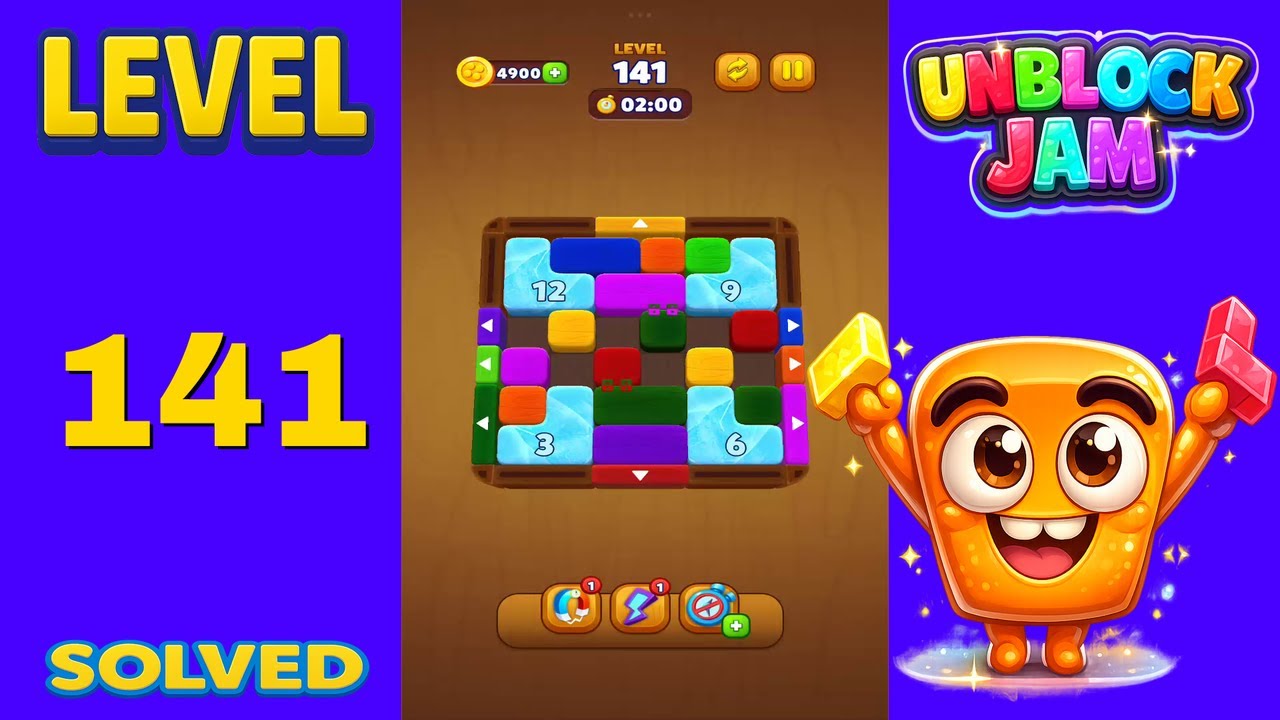 Unblock Jam Level 141 Walkthrough Solution