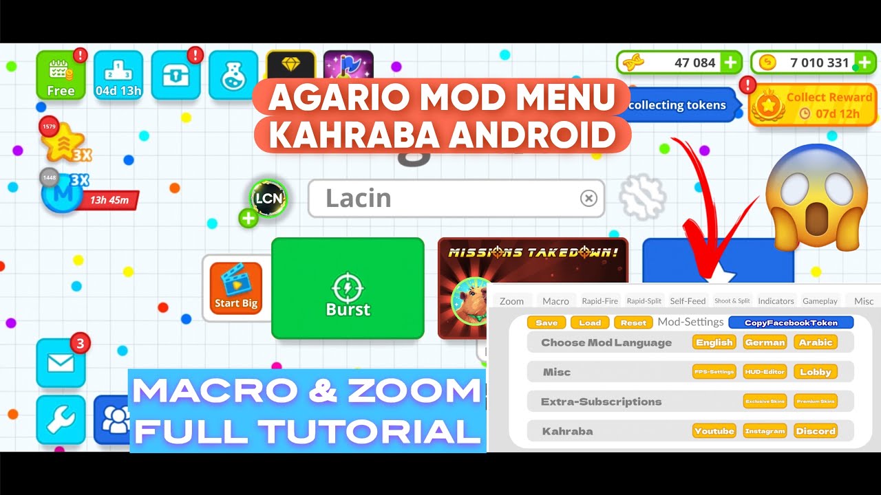 AGARIO MOD MENU - ANDROID MACRO & ZOOM (AGARIO MOBILE)