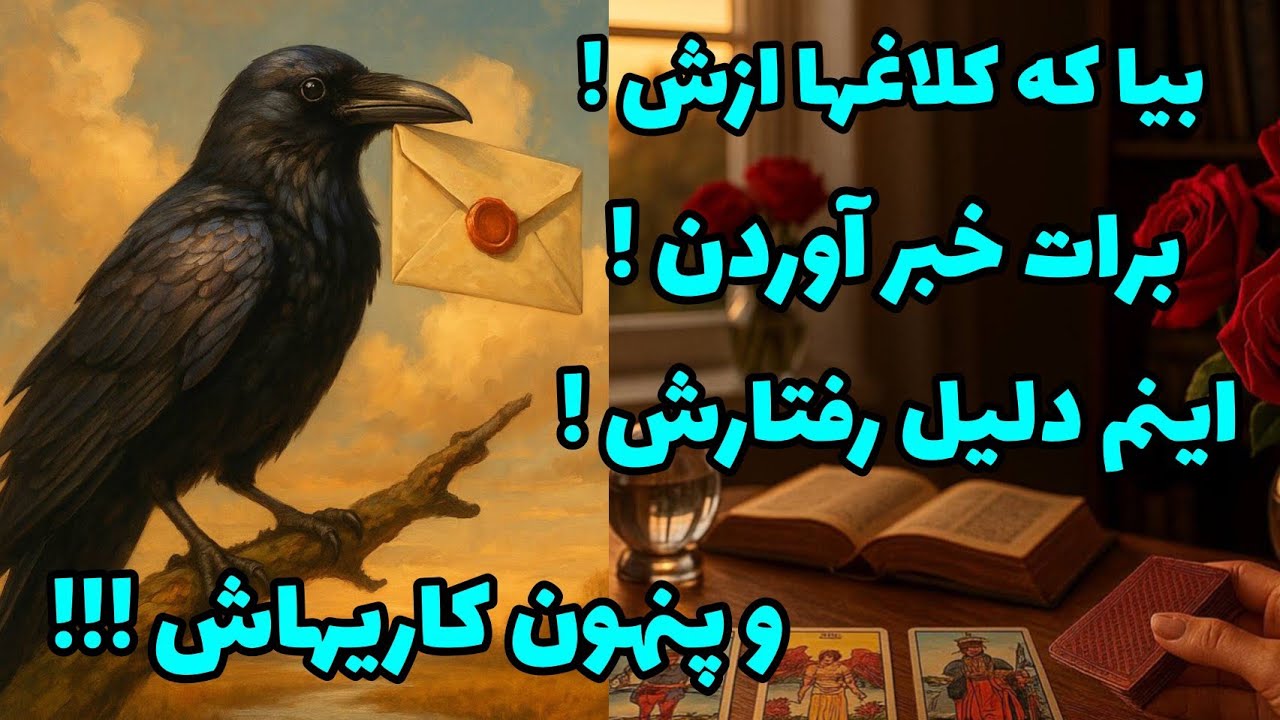 فال تاروت آدم و حوا ‐ بیا که کلاغها ازش برات خبر آوردن اینم دلیل رفتارش و پنهون کاریهاش!❤️🔑❤️