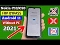 All Nokia Android 11 FRP/Google Account Bypass WITHOUT PC | Nokia C10 C20 TA-1342 ta-1352 frp bypass