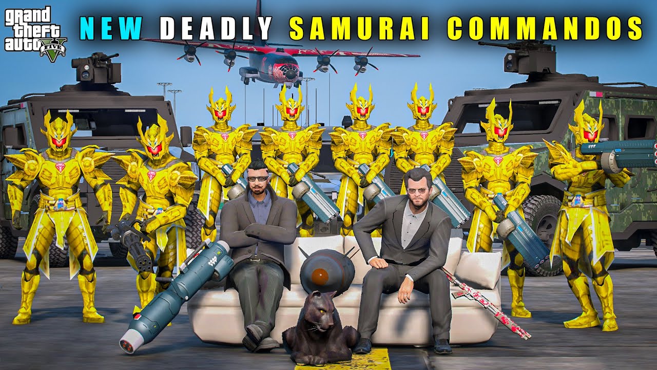 GTA 5 : MICHAEL'S MOST POWERFUL GOLDEN SAMURAI COMMANDOS || BB GAMING