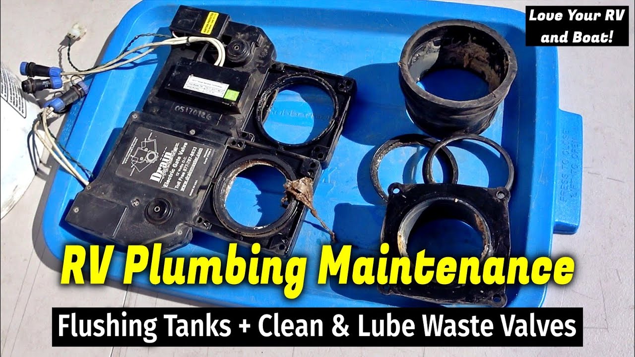 Cleaning & Lubing RV Waste Valves + Black and Galley Holding Tank Flush