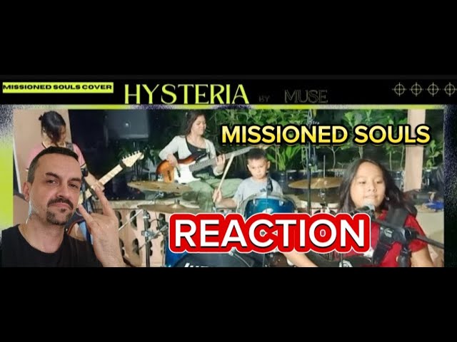 Missioned Souls HYSTERIA  COVER - a family band cover REACTION class=