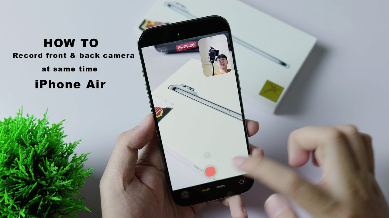 Как записывать видео с передней и задней камер одновременно на iPhone Air