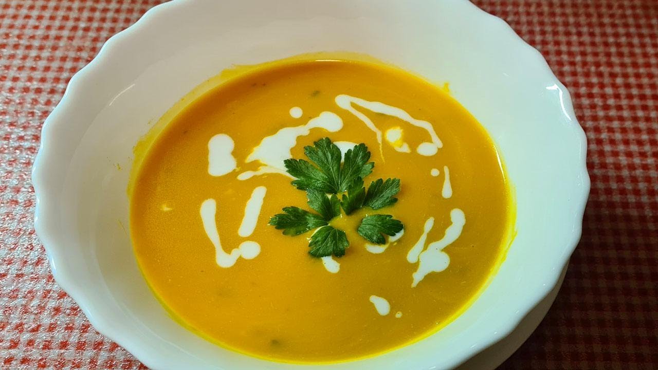 Cremige und leckere Hokkaido-Suppe mit Kokosmilch 😋👍 - YouTube