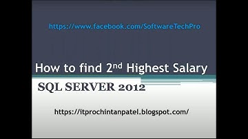 SQL SERVER : How to find Second Highest Salary using MAX function