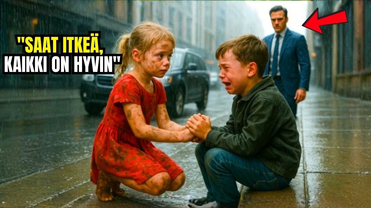 KÖYHÄ TYTTÖ AUTTAA ITKEVÄÄ POIKAA, TIETÄMÄTTÄ ETTÄ MILJONÄÄRISEN ISÄ SEURAA...