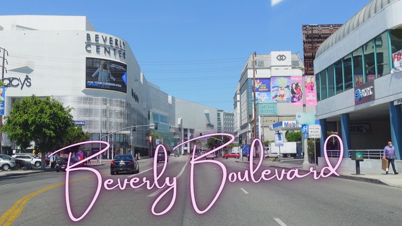 Beverly Boulevard Driving Tour (Los Angeles, California) [4K] 