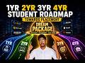 Roadmap for 1yr , 2yr ,3yr , 4yr students towards your dream placement.