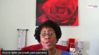 How to defer car/credit card payments