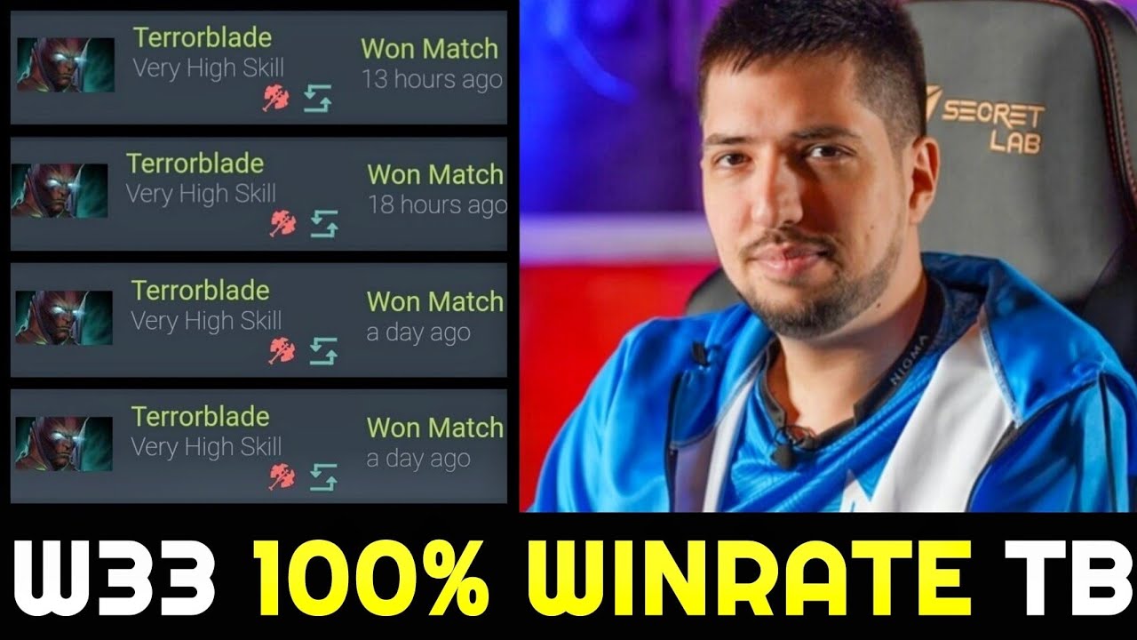 W33 keep spamming Terrorblade - 100％ Winrate in 3 days 7.27 Dota 2