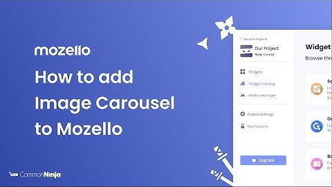 How to add an Image Carousel to Mozello