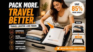 How I Fit 3X More Clothes In My Suitcase (Travel Hack)