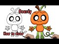 How to Draw Gourdy from Dandy's World Step by Step