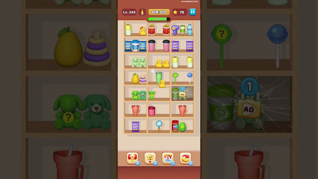 Goods sorting game satisfying video 