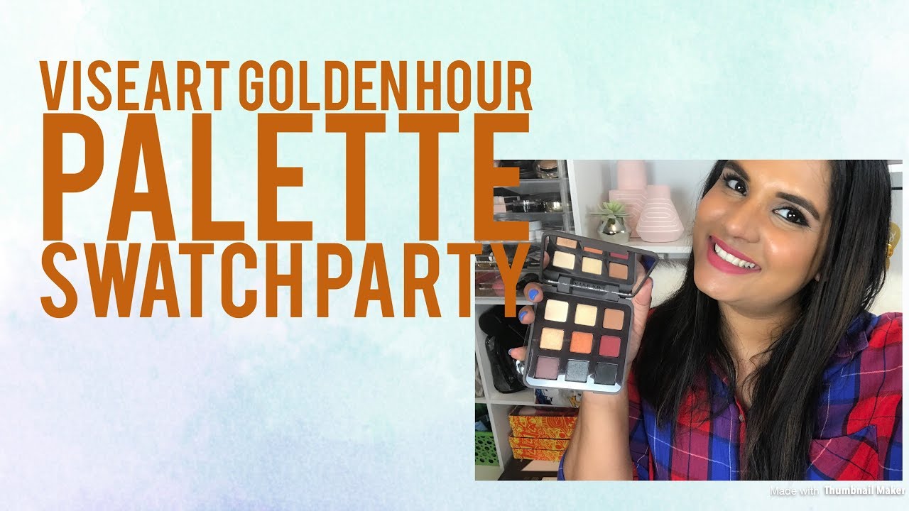 Viseart Golden Hour Eyeshadow Palette Swatch Party | Karen Harris Makeup