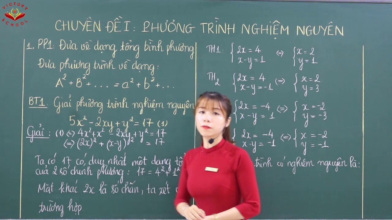 VictorySchoolbmt       - ĐẠI SỐ 8     - CHUYÊN ĐỀ: PHƯƠNG TRÌNH NGHIỆM NGUYÊN