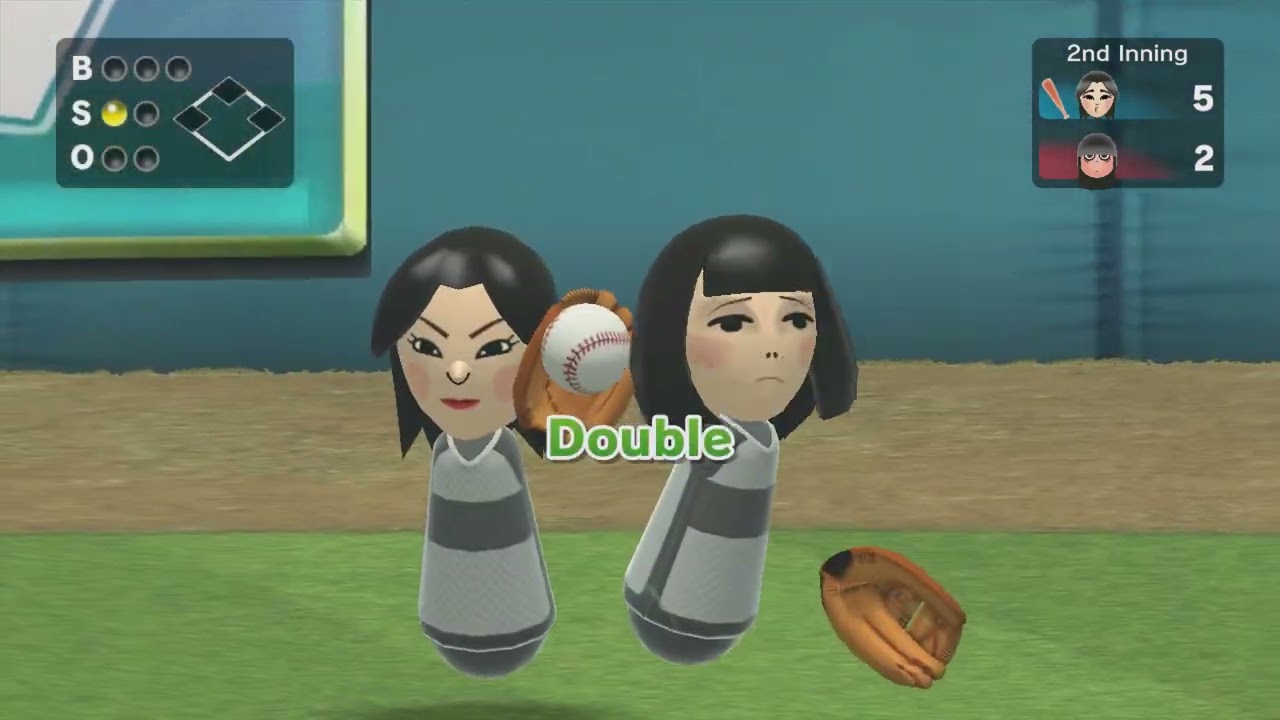 Wii Sports Club - Baseball Sakura (OC Mii) vs. Tellu