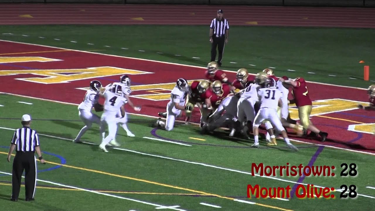 Morristown vs. Mount Olive Football 9/25/15 YouTube