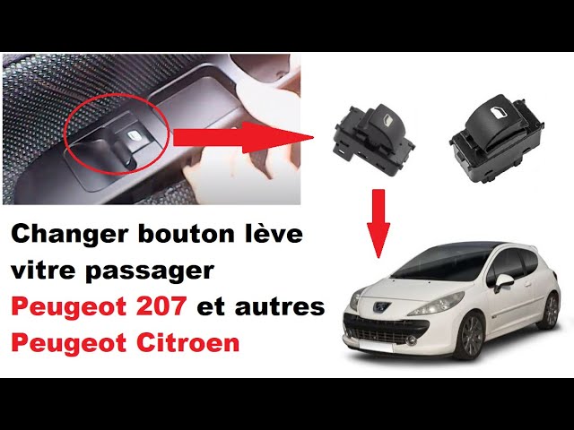  Levé Vitre 207 Avant Gauche Vitre Électrique Interrupteur  6554.QC, Interrupteur de Lève-Vitre 207 Commande Vitre 207 pour Peugeot 207  Citroen c3